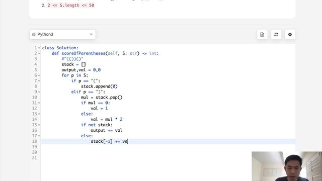 Leetcode - Score of Parentheses (Python) смотреть онлайн