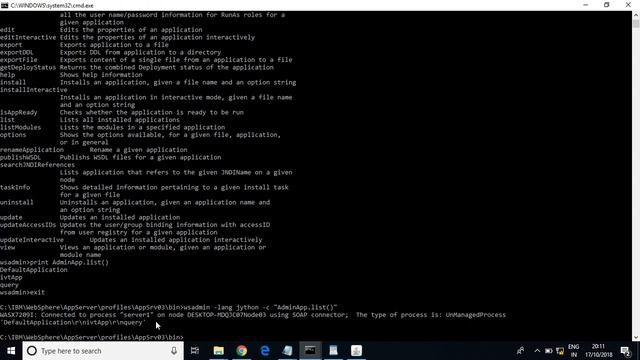 Executing Jython scripts using wsadmin - Session 18 смотреть онлайн