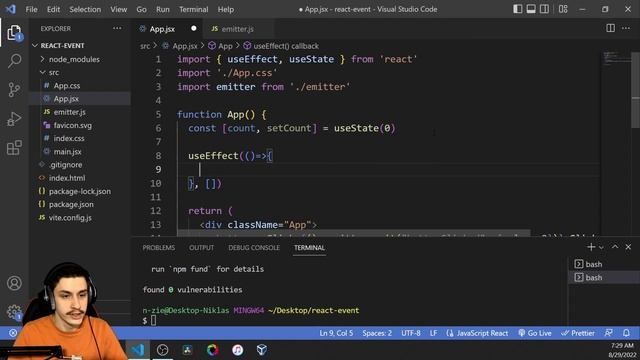 Using an Event-System in React with fbemitter | Tutorial смотреть онлайн