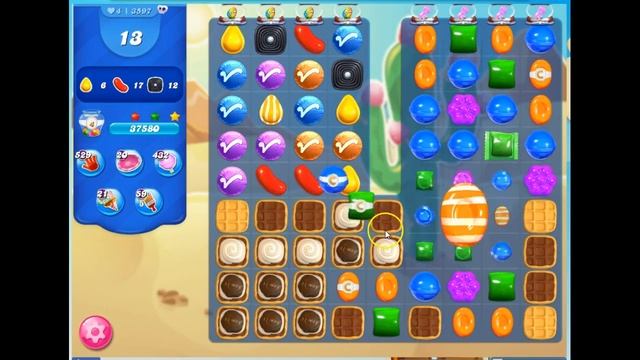 Candy Crush Level 3597, no audio, spaceship, special request смотреть онлайн