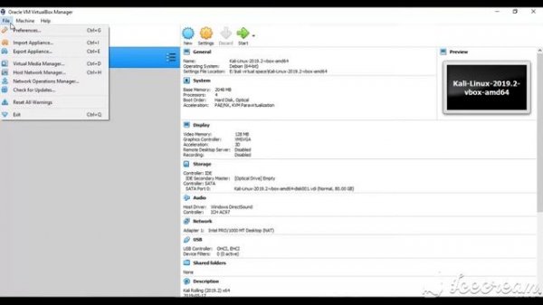 how to solve error: failed to open a session for the virtual machine kali-linux-2019.1-vbox-amd64