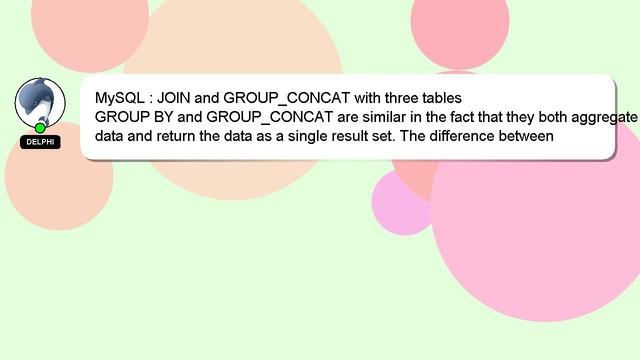 MySQL : JOIN and GROUP_CONCAT with three tables смотреть онлайн