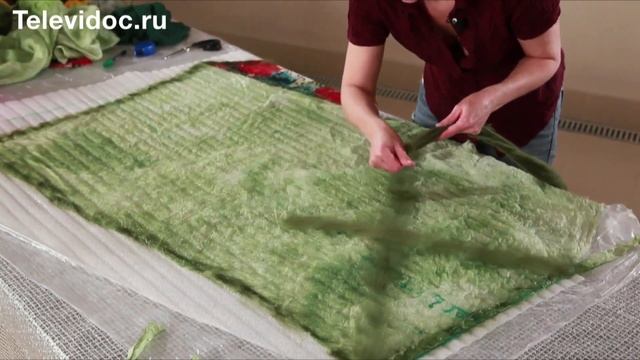 1.Юбка с запахом из шерсти, шелка и пряжи. Нунофелтинг и крейзи-вул Юбка трансформер. Мокрое валяни смотреть онлайн