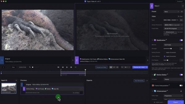 Topaz Video AI 4 Review 2024 | Galapagos Islands Real Life Example | Upscale Video