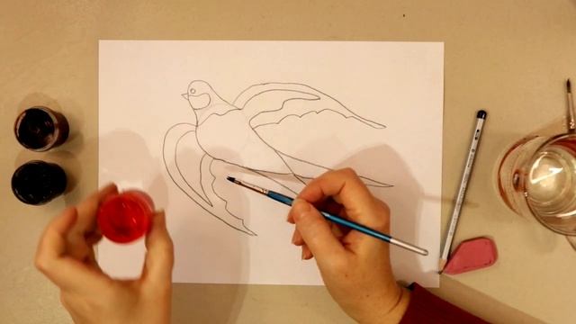 КАК НАРИСОВАТЬ ЛАСТОЧКУ✏️ УРОК ИЗО ? смотреть онлайн