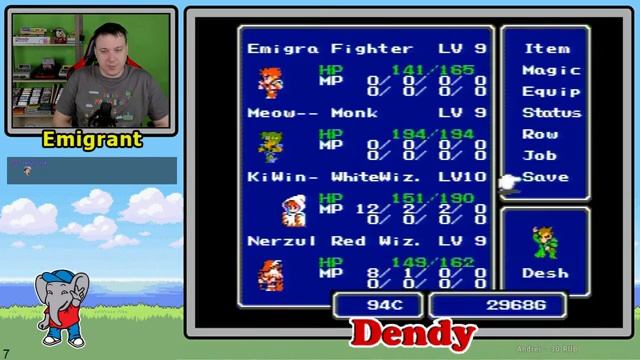 Final Fantasy III (часть 3) ● Dendy ● NES ● Famicom - стрим