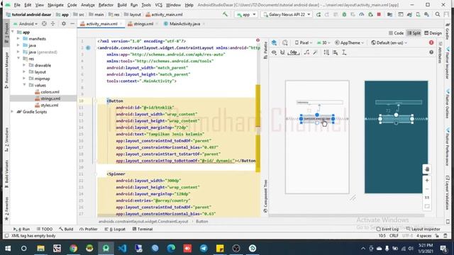 Spinner | Tutorial Android Studio Dasar | Widget dan Artibutnya | Android Indonesia смотреть онлайн