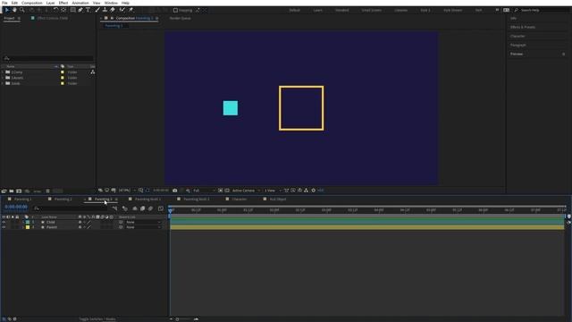 How to Use Parenting and Null Objects | After Effects Tutorial for Motion Graphics смотреть онлайн