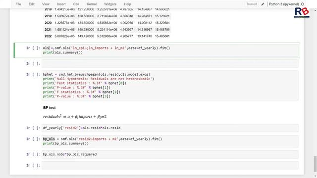 How to estimate OLS in python? смотреть онлайн