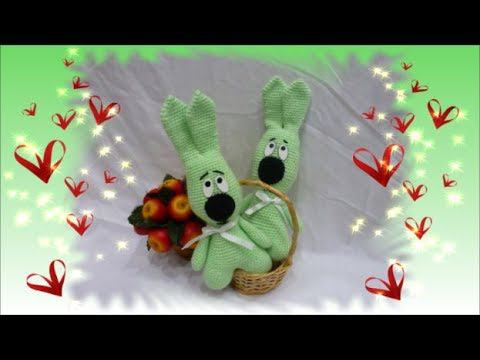 Моя работа.Вязание крючком. Зайка крючком. смотреть онлайн