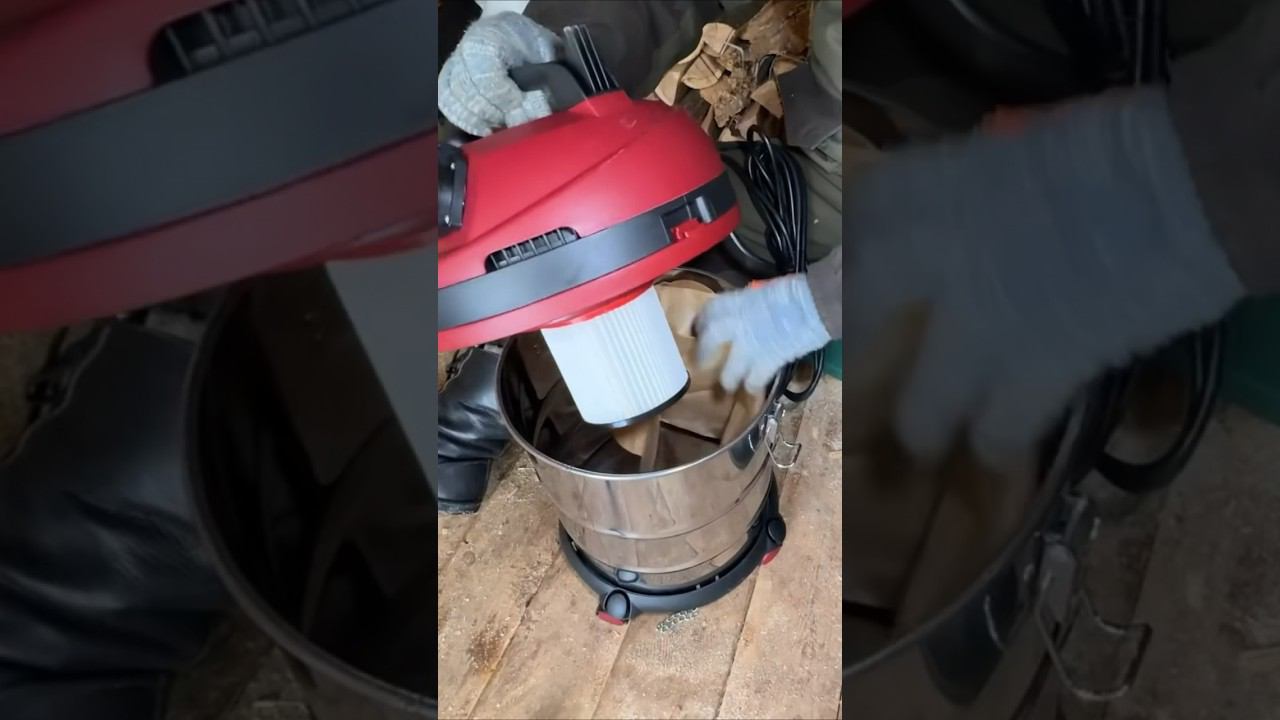 Компактный пылесос для работы с инструментом и не только. REDVERG RD-VC1200S-25S смотреть онлайн