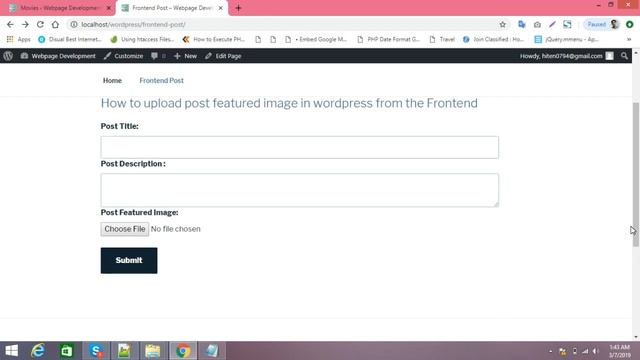 How to upload post featured image in wordpress from the Frontend смотреть онлайн