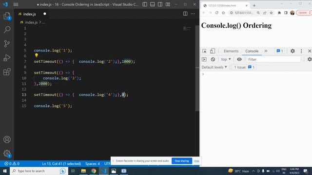Console Ordering in JavaScript | JavaScript Tutorials in Hindi | Interview Question #16 смотреть онлайн