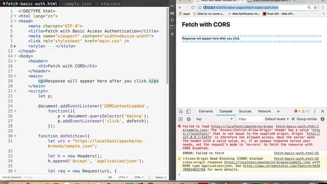 Understanding CORS AJAX fetch problems смотреть онлайн