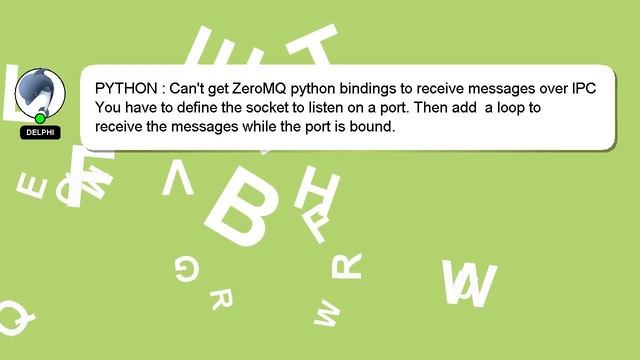 PYTHON : Can't get ZeroMQ python bindings to receive messages over IPC смотреть онлайн