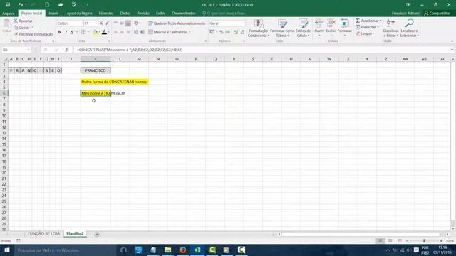 5 2 Excel Função Texto outra forma de CONCATENAR смотреть онлайн
