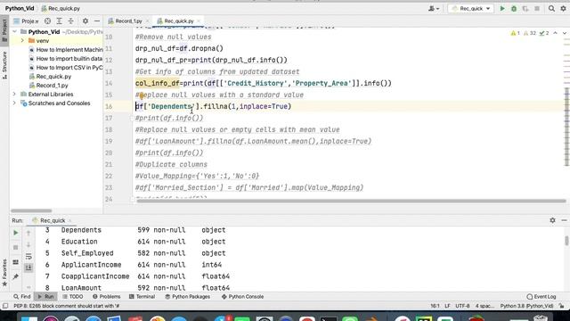 How to, Manipulate, Remove or Fill empty cells in dataset in Pycharm смотреть онлайн