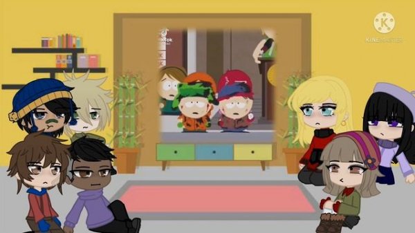 south park kid react to main 4 // stan + kyle // part 1/2