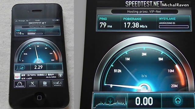 IPhone 4S Vs The New IPad (3gen) - Orange 3G Network Speed Comparison