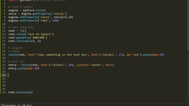 Text To Speech Application with Python (Tkinter, PyTTSX3) | Techසර LK смотреть онлайн