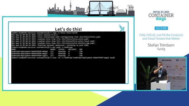 FIND, FOCUS, and FIX the Container and Cloud Threats that Matter - Stefan Trimborn, Sysdig смотреть онлайн