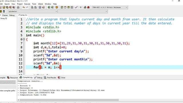 Array 02. Calculate remaining Days of year смотреть онлайн