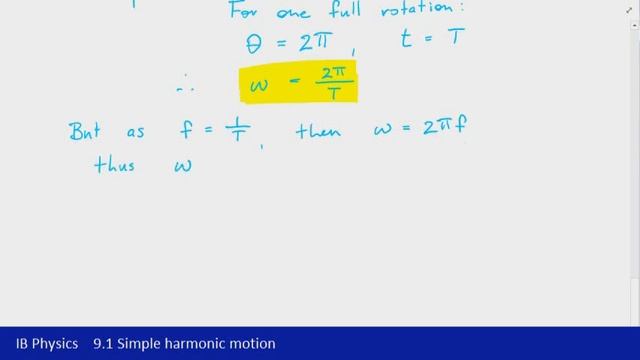 9.1 Simple harmonic motion Part 2 - Angular frequency смотреть онлайн