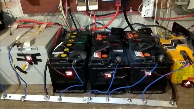 Как я подключил б у АКБ в СЭС 12 Вольт (часть-2) смотреть онлайн