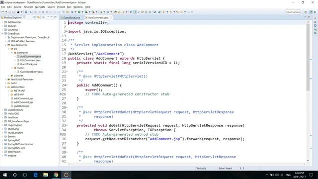 Demo GuestBook using MV and MVC model смотреть онлайн