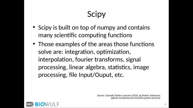 Scientific Python for Matlab users смотреть онлайн