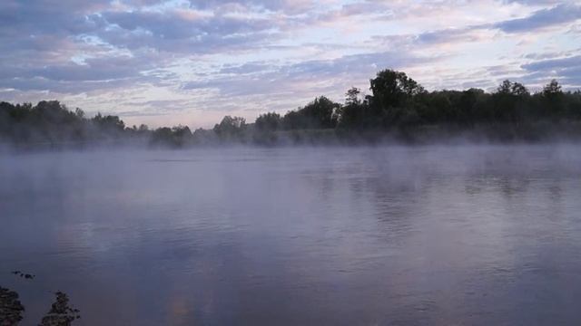 20130708054513 1) Зорька в июле и туман над рекой - раннее утро. смотреть онлайн