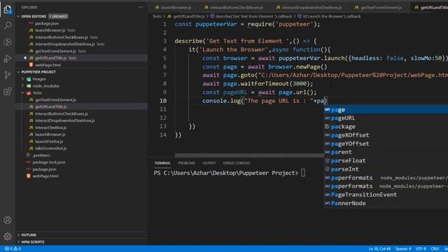 How to find Page URL and page title using puppeteer | Working with Title and URL смотреть онлайн