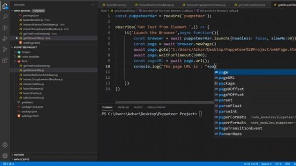 How to find Page URL and page title using puppeteer | Working with Title and URL