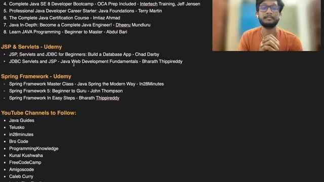 Java and Spring Framework - Course Recommendations - Sri Balaji смотреть онлайн
