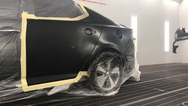 Spraying black metallic Kia Optima with Lesonal Waterborne смотреть онлайн