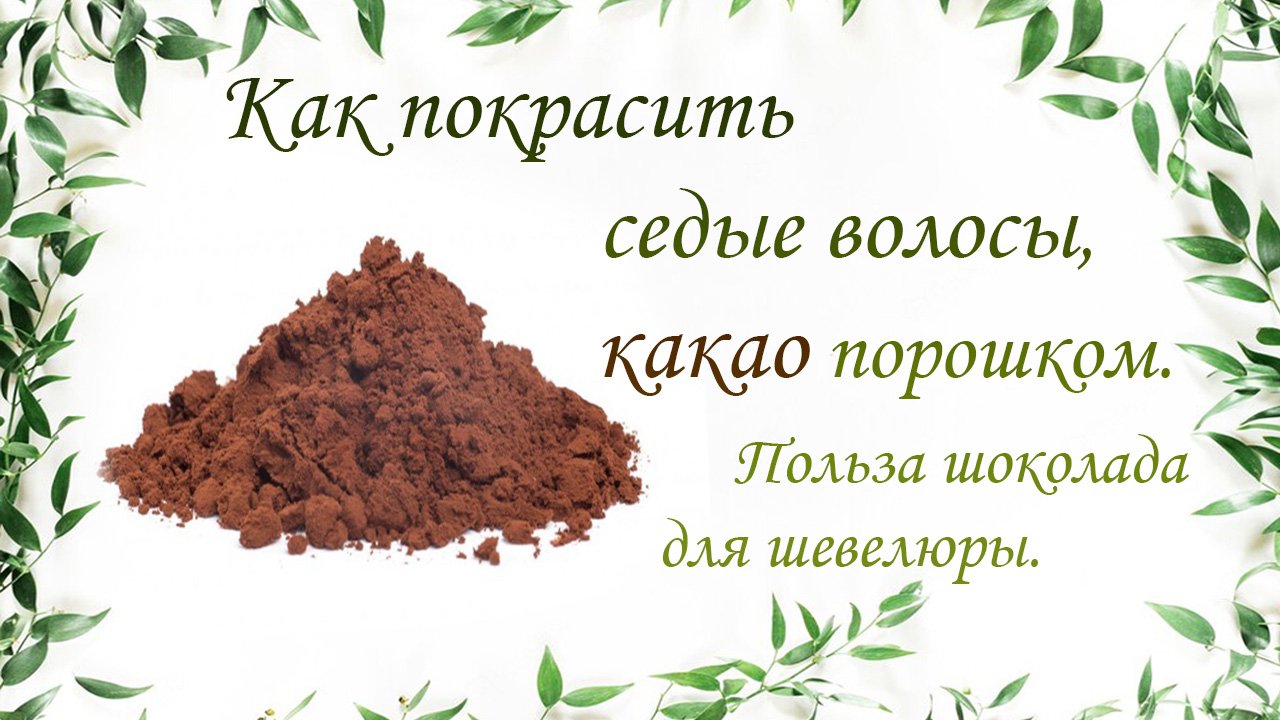 Как покрасить седые волосы, какао порошком.