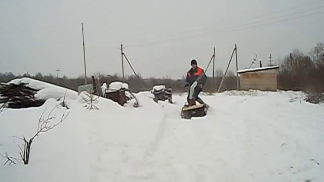 самодельный снегоуборщик из бензопилы Урал смотреть онлайн