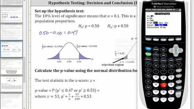 One Sample Hypothesis Testing: Proportion (TI-84) смотреть онлайн