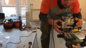 Врезка скрытых петель в алюминиевый профиль