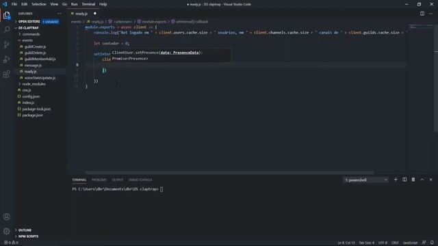 Bot para Discord • Mudando status do bot (presence) e contando servidores/membros com discord.js v1 смотреть онлайн