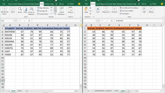 MS-EXCEL COMPARING TWO SHEETS IN KANNADA смотреть онлайн