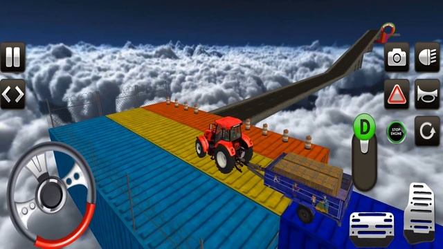 Tractor Cargo Farming Drive Simulator - Mega Ramp Tractor - Android Gameplay смотреть онлайн