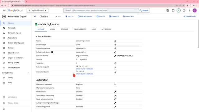 1. Deploying a Scalable GKE Standard Cluster смотреть онлайн