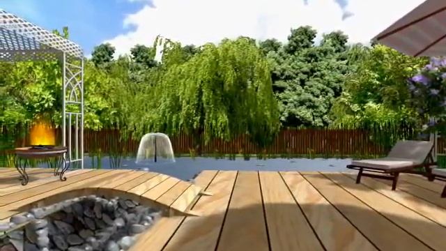 Ландшафтный дизайн. Искусственный водоем на даче смотреть онлайн