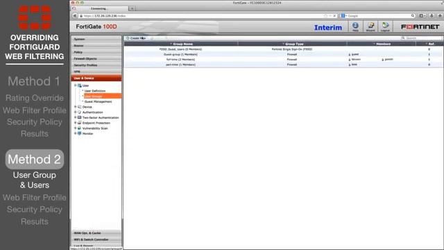 FortiGate Cookbook Web Filter Overrides 5 0 смотреть онлайн