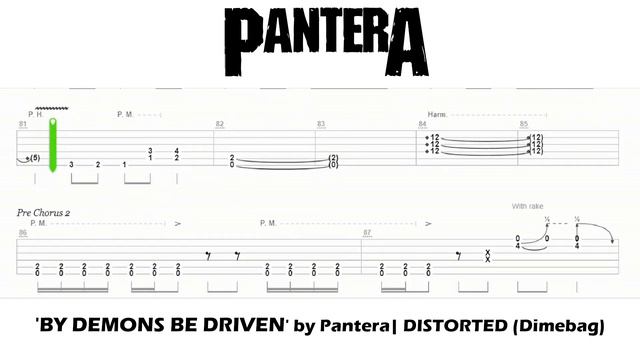 Pantera -  By Demons Be Driven / Guitar Tab / Backing Track