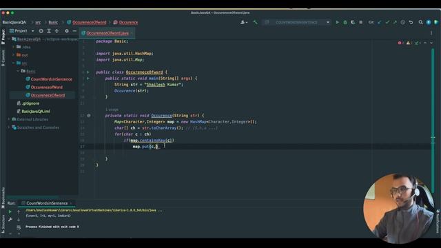 Basic Java Program - Count the occurrence of character in a String Word | Java for QA Playlist смотреть онлайн