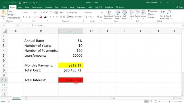 How To Calculate Loan Payments Using The PMT Function In Excel смотреть онлайн
