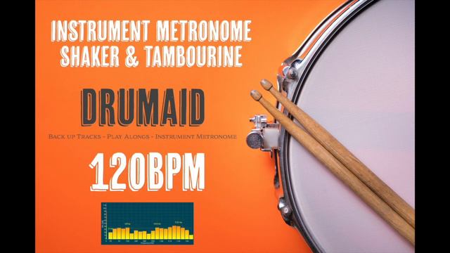 Drums Play Along - Shaker & Tambourine -120bpm (Instrument metronome) With Click смотреть онлайн
