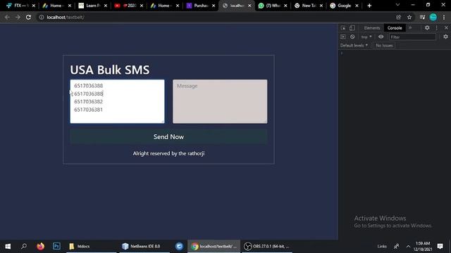 USA Bulk SMS Sender Using PHP and javascript смотреть онлайн